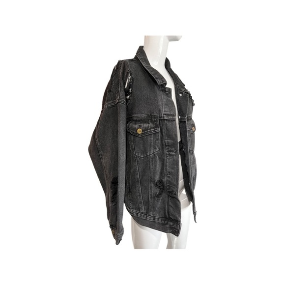 Mono B Denim Jacket Black - Picture 2 of 8